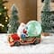 Glitzhome® 100mm Christmas Resin Lighted Musical Snowflakes Santa Car Waterglobe